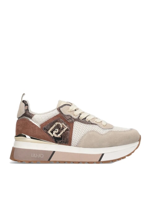 MAXI WONDER 01 Baskets à plateforme avec détails en python corde/chocolat - Chaussures Femme