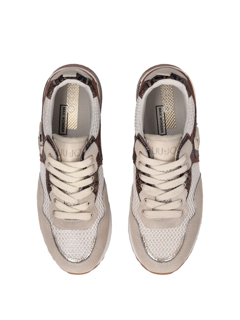 MAXI WONDER 01 Baskets à plateforme avec détails en python corde/chocolat - Chaussures Femme