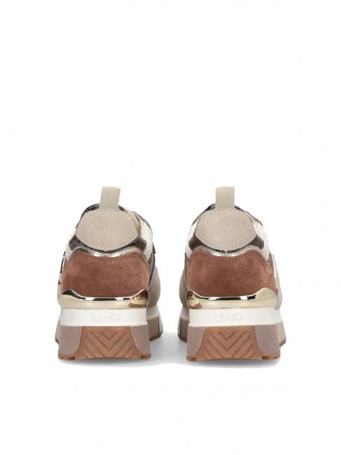 MAXI WONDER 01 Baskets à plateforme avec détails en python corde/chocolat - Chaussures Femme