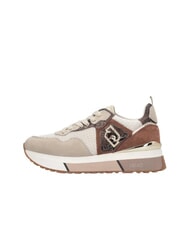 LIUJO MAXI WONDER 01 Baskets &agrave; plateforme avec d&eacute;tails en python corde/chocolat - Chaussures Femme - 2