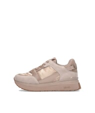 LIUJO MAXI WONDER 91 Baskets &agrave; plateforme avec empi&egrave;cements en cuir verni neutre - Chaussures Femme - 2