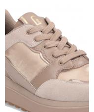 LIUJO MAXI WONDER 91 Baskets &agrave; plateforme avec empi&egrave;cements en cuir verni neutre - Chaussures Femme - 5