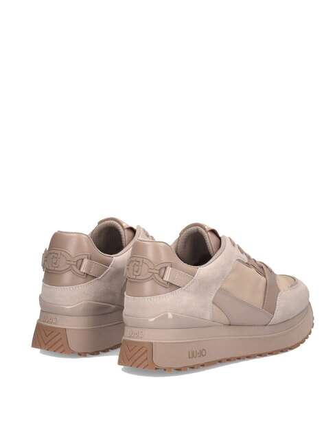 MAXI WONDER 91 Baskets &agrave; plateforme avec empi&egrave;cements en cuir verni neutre - Chaussures Femme