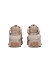LIUJO MAXI WONDER 91 Baskets &agrave; plateforme avec empi&egrave;cements en cuir verni neutre - Chaussures Femme - 7