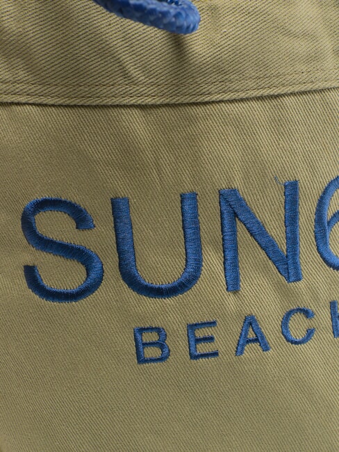 CABARDINE Sac de plage en coton militaire sombre - Sacs pour Femme