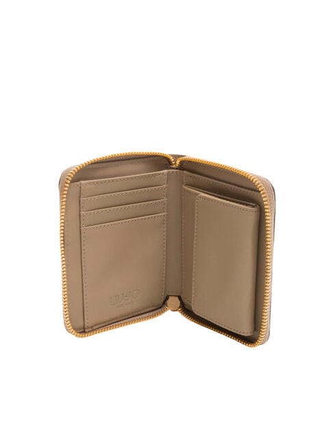 CALIWEN Portefeuille moyen à fermeture éclair taupe du désert - Portefeuilles Femme