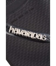 HAVAIANAS SQUARE LOGO Tongs noir/argent - Chaussures Femme - 4