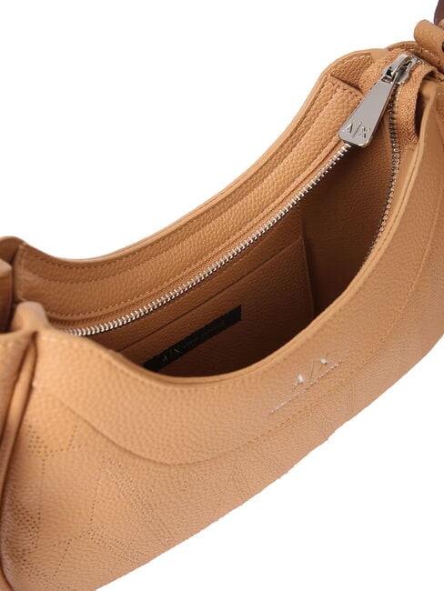 WAVE Sac à bandoulière perforé de taille moyenne rose camel - Sacs pour Femme