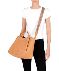 ARMANI EXCHANGE WAVE Grand sac à main perforé rose camel - Sacs pour Femme - 5