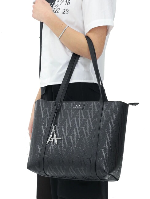 SILVYE MONOGRAM Sac &agrave; bandouli&egrave;re noir/noir - Sacs pour Femme