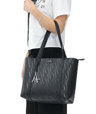 ARMANI EXCHANGE SILVYE MONOGRAM Sac &agrave; bandouli&egrave;re noir/noir - Sacs pour Femme - 5