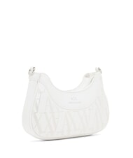 ARMANI EXCHANGE WAVE Sac à bandoulière perforé de taille moyenne blanc brillant - Sacs pour Femme - 2