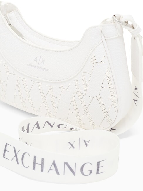 WAVE Sac à bandoulière perforé de taille moyenne blanc brillant - Sacs pour Femme