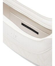 ARMANI EXCHANGE WAVE Sac à bandoulière perforé de taille moyenne blanc brillant - Sacs pour Femme - 5