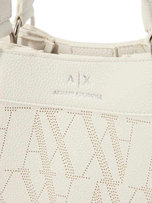 WAVE Sac moyen perforé avec bandoulière blanc brillant - Sacs pour Femme