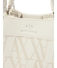 ARMANI EXCHANGE WAVE Sac moyen perforé avec bandoulière blanc brillant - Sacs pour Femme - 3