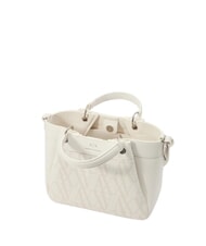 ARMANI EXCHANGE WAVE Sac moyen perforé avec bandoulière blanc brillant - Sacs pour Femme - 4