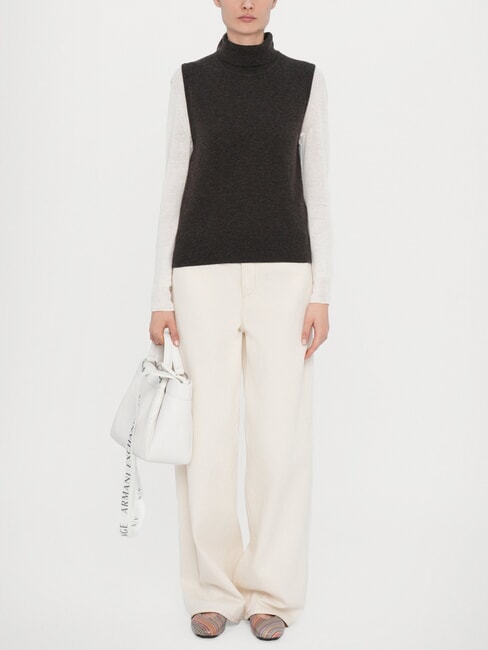 WAVE Sac moyen perforé avec bandoulière blanc brillant - Sacs pour Femme