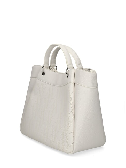 WAVE Grand sac à main perforé blanc brillant - Sacs pour Femme