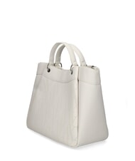 ARMANI EXCHANGE WAVE Grand sac à main perforé blanc brillant - Sacs pour Femme - 2