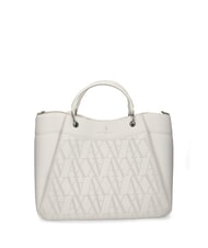 ARMANI EXCHANGE WAVE Grand sac à main perforé blanc brillant - Sacs pour Femme - 3