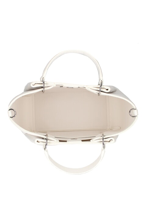 WAVE Grand sac à main perforé blanc brillant - Sacs pour Femme