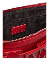 ARMANI EXCHANGE SUSIE STRAW Sac à bandoulière avec logo rouge - Sacs pour Femme - 4