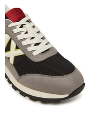 ARMANI EXCHANGE A|X Baskets gris neutre + noir + jaune - Chaussures Homme - 4