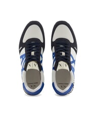 ARMANI EXCHANGE RIO Baskets basses bleu marine profond + blanc cassé - Chaussures Homme - 4