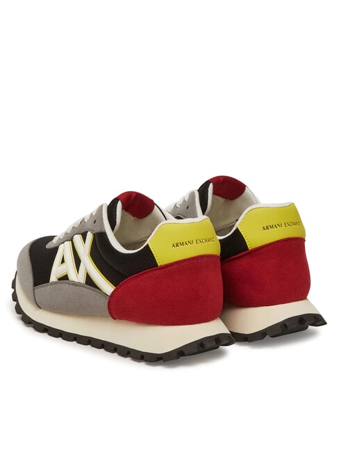 A|X Baskets gris neutre + noir + jaune - Chaussures Homme