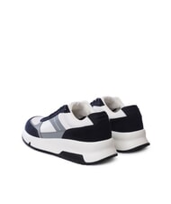 ARMANI EXCHANGE A|X Baskets avec d&eacute;tails contrast&eacute;s blanc cass&eacute; + bleu marine fonc&eacute; - Chaussures Homme - 4