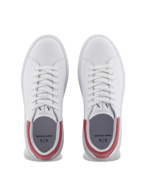 ACTION Baskets en cuir op.blanc+cardinal - Chaussures Homme