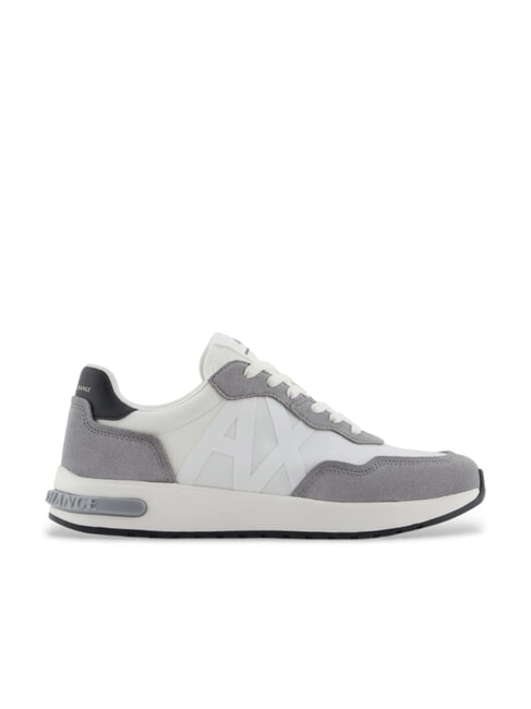 A|X Baskets avec maxi logo latéral gris neutre + blanc cassé - Chaussures Homme
