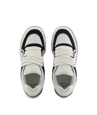 ARMANI EXCHANGE A|X Baskets oversize avec empiècements contrastés blanc cassé + noir - Chaussures Homme - 3