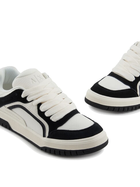 A|X Baskets oversize avec empiècements contrastés blanc cassé + noir - Chaussures Homme