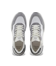 ARMANI EXCHANGE A|X Baskets avec maxi logo latéral gris neutre + blanc cassé - Chaussures Homme - 3