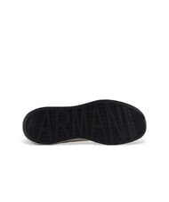 ARMANI EXCHANGE A|X Baskets avec maxi logo latéral gris neutre + blanc cassé - Chaussures Homme - 6