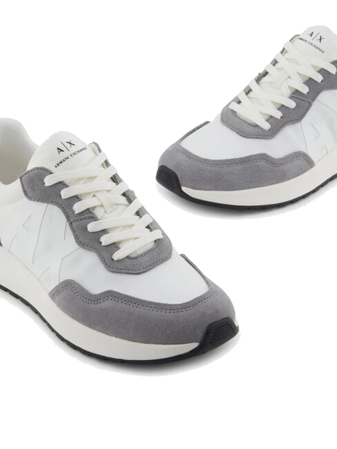 A|X Baskets avec maxi logo latéral gris neutre + blanc cassé - Chaussures Homme