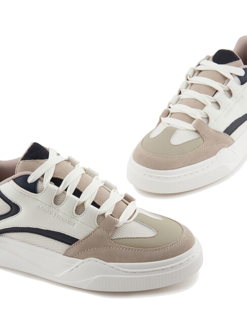 A|X Baskets avec détails en cuir suédé plaza taupe + navigation profonde - Chaussures Homme