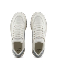 ARMANI EXCHANGE A|X Baskets avec bande lat&eacute;rale contrastante blanc cass&eacute; + gris neutre - Chaussures Homme - 3