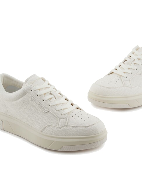 A|X Baskets basiques avec coutures BLANC / BLANC CASS&Eacute; - Chaussures Homme