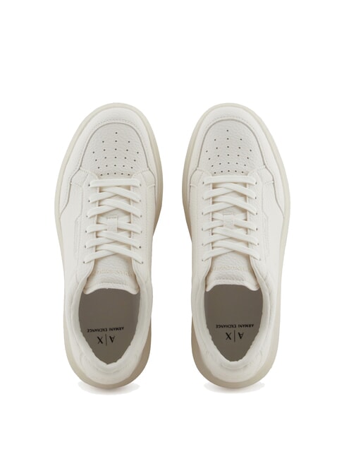 A|X Baskets basiques avec coutures BLANC / BLANC CASS&Eacute; - Chaussures Homme