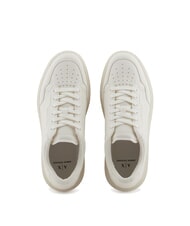 ARMANI EXCHANGE A|X Baskets basiques avec coutures BLANC / BLANC CASS&Eacute; - Chaussures Homme - 4