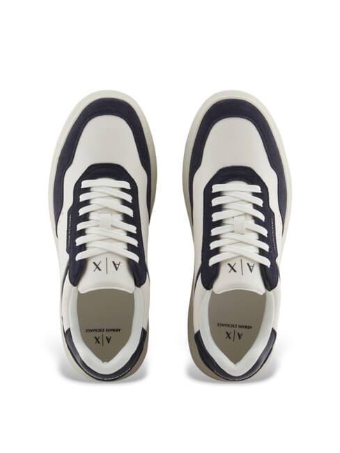 A|X Baskets blanc cass&eacute; + bleu marine fonc&eacute; - Chaussures Homme