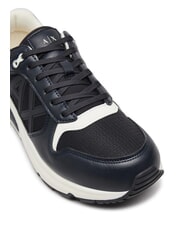 ARMANI EXCHANGE A|X Baskets avec logo latéral bleu marine profond + blanc cassé - Chaussures Homme - 5