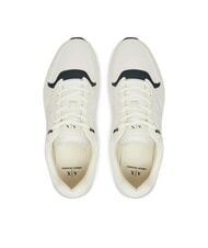 ARMANI EXCHANGE A|X Baskets avec logo lat&eacute;ral Blanc cass&eacute; + Jet Set - Chaussures Homme - 3