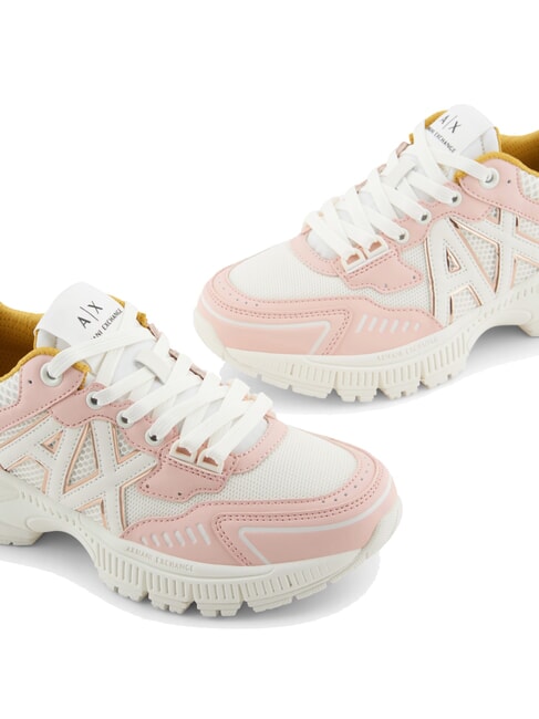 A|X Baskets épaisses avec empiècements en mesh rose clair + blanc cassé - Chaussures Femme