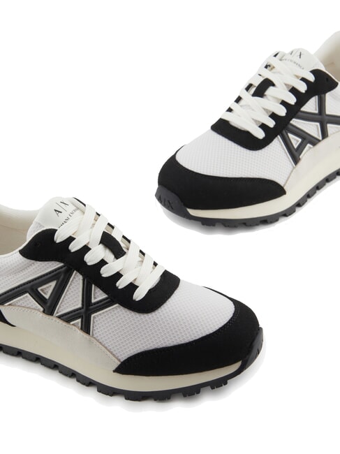 A|X Baskets en mesh avec logo contrasté blanc cassé + noir - Chaussures Femme