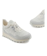 ARMANI EXCHANGE A|X Baskets avec logo intégral gris clair + blanc cassé - Chaussures Femme - 4
