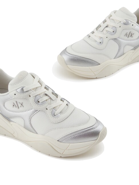 A|X Baskets en tissu mesh argent+blanc cassé - Chaussures Femme